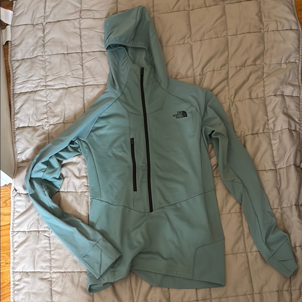 The North Face Blue Ski Jacket with Hood and Performance Fabric